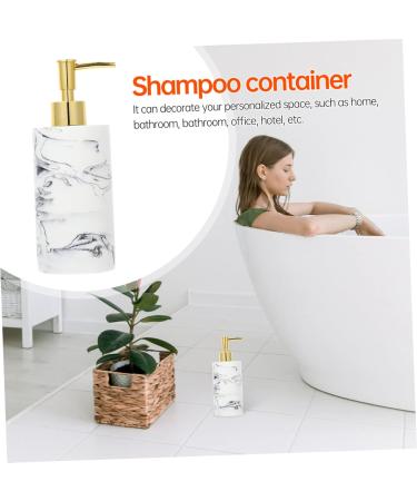 PRETYZOOM 1pc Simple Storage Decorative Bath Lovely Press-Type Liquids Shower Resin Supply Replacement Use White 19.00X7.00X7.00CM - Buy Online on GoSupps.com