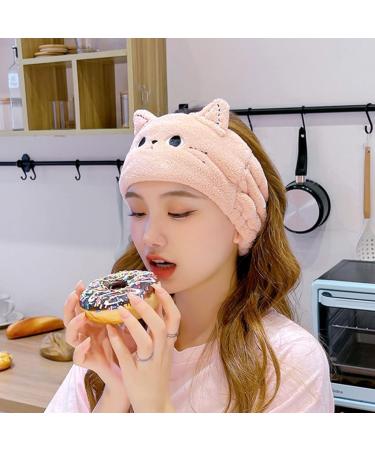 Bottone Plush Big Hairband Soft -face Embroidery Headband Elastic -slip Fleece Headwrap for Washing Face Makeup Tool Light pink - Buy Online on GoSupps.com