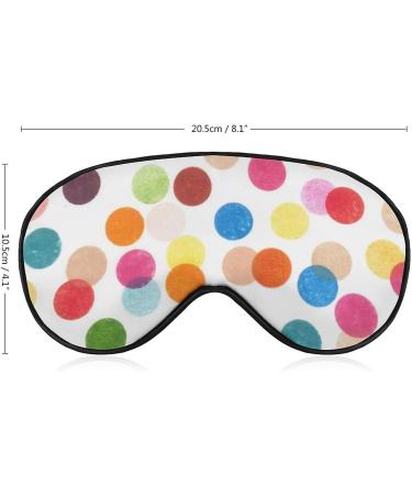 Colorful Dot Sleep Mask for Women | Adjustable Eye Shades Cover with Elastic Strap - Perfect for Travel & Relaxation - Buy Online on GoSupps.com