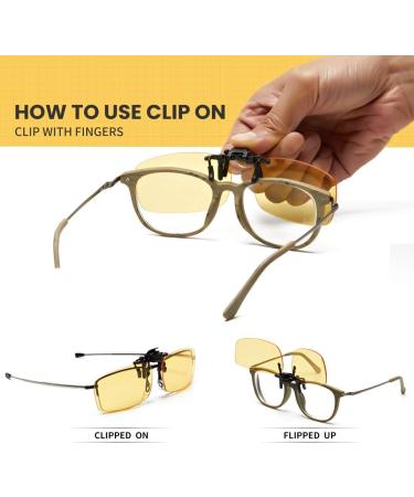 Clip-On Blue Light Blocking Lenses | Anti-Glare Computer & Gaming Glasses for Eye Protection (Unisex - Buy Online on GoSupps.com