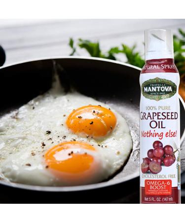 Mantova Grapeseed Oil Spray 5 Fl Oz - High-Quality Cooking Oil Spray - Buy Online on GoSupps.com