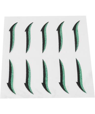Verdant Touch Reusable Colorful Eyeliner Stickers Eye Makeup Tool for Weddings Dance Parties Waterproof Green - Buy Online on GoSupps.com