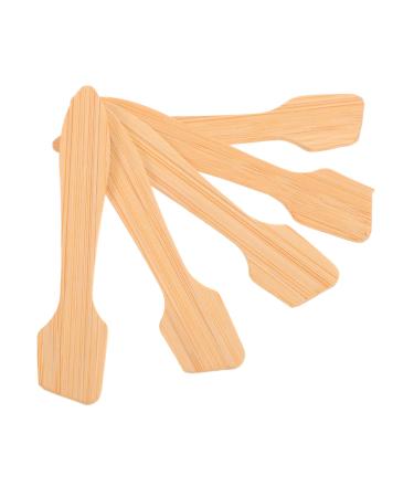 PACKOVE PACKOVE 5 Pieces Spatula for Facial Mask Eye Mask Massage Spoon Face Mask Spoon Skin Care Spatula Makeup Spatula Small Facial Spatula Makeup Mixing Spoons Light Brown Wooden