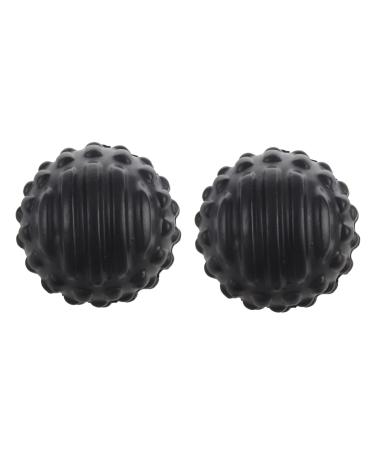 Xidit 2 x PU foam fascia ball muscle relaxation fitness massage ball waterproof and easy to clean health ball black