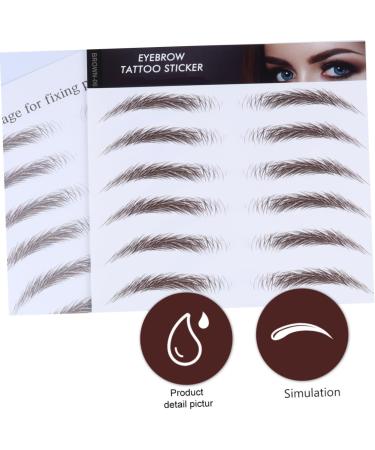 Healeved Fake Eyebrow Stickers 4pcs Eyebrow Stickers Waterproof Eyebrow Transfers 4 Transfer Paper with Ink Tool Hair - Buy Online on GoSupps.com
