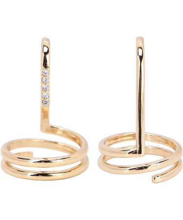 TYCIONG Decorative Nail Ring Fashion Fingertip Jewelry Nail Art Ring Ladies Wearing Nail Accessories (3050 gold) - Buy Online on GoSupps.com