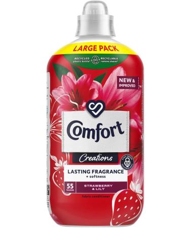 Comfort Creation Concentrated Fabric Conditioner with 100 Days of Long-Lasting Fragrance and Softness Intense Liquid Fabric Softener 55 Washes 1.65L (Strawberry & Lily Buy 4) - Buy Online on GoSupps.com