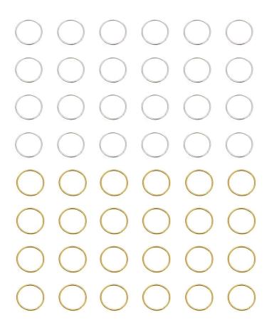 Ruwado 120 Pcs Hair Braid Ring 60 Pcs Gold 60 Pcs Silver Metal Small Hair Clip Loops for Women Hip Hop Style DIY Hair Accessories Dreadlock