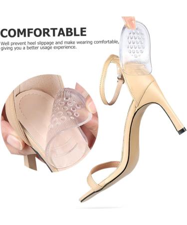 NOLITOY Silicone Heel Pads for Women - 4 Pairs Self-Adhesive Gel Inserts for Comfort in Heels & Boots - Clear Cushion & Grip for Dressy Shoes - Buy Online on GoSupps.com
