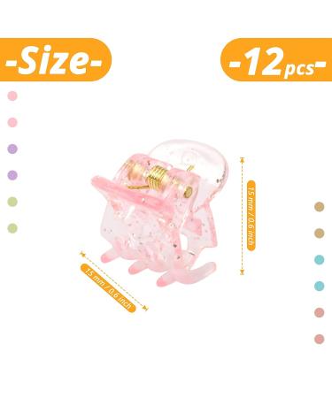 YEEPSYS Hair Claw Clips 12 Pack - Mini Hair Accessories for Women and Girls - Strong Hold Hair Clip - Muticolored A - Buy Online on GoSupps.com