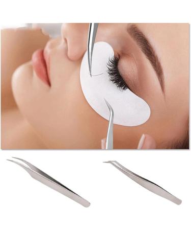 Eyelash Extension Tweezers Set - Curved Isolation & Stainless Steel Accessories for Individual Eyelashes - Buy Online on GoSupps.com