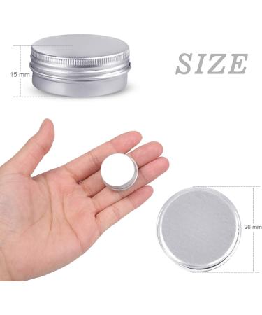 24-Pack Camelize Aluminum Empty Jars - 5ml Travel Cream Containers with Stickers for Lip Balm Lotion Cream Masks Mini Candles & Cosmetics - Silver - Buy Online on GoSupps.com