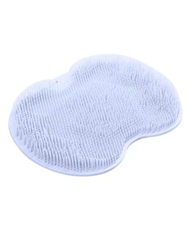Foot brush scrubber for shower tailwasher peeling massager pad larger shower foot scrubber matte with non slip suction cups improve the blood circulation soothe achy feet (blue)