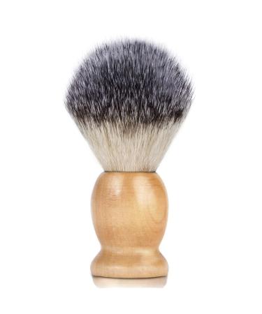 Hand Crafted Shaving Brush for Men, Wood Handle Hair Salon Shave Brush for Wet Shave Safety Razor, Perfect Father's Day Gifts for Him Dad Boyfriend Brown