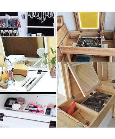 10 Pieces/Set of Cabinet Door Hinges Trunk Wooden Box Old-Fashioned Hinges 4 Holes for Home Furniture Decoration (Color : Multi-Colored) (Silver) - Buy Online on GoSupps.com