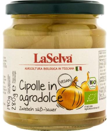 La Selva Organic sweet and sour onions (1 x 280 gr)