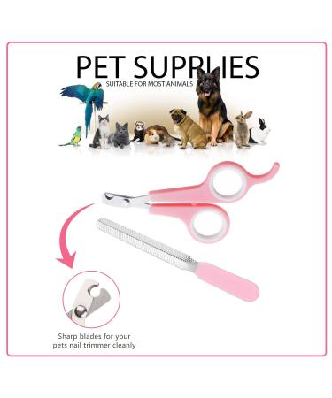 Crafterlife Small Animal Pet Grooming Kit - Shedding Slicker Brush, Massage Glove, Comb, Nail Clipper Trimmer - for Rabbit, Puppy, Kitten, Guinea Pig, Hamster, Ferret (Pink) - Buy Online on GoSupps.com