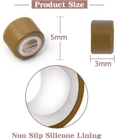 Vlasy 200 Pcs Silicone Micro Rings for I Tip Hair Extensions 5mm Micro Nano Beads Micro Links Hair Beads (Light Brown) Micro-5mm-200Pcs Light Brown - Buy Online on GoSupps.com