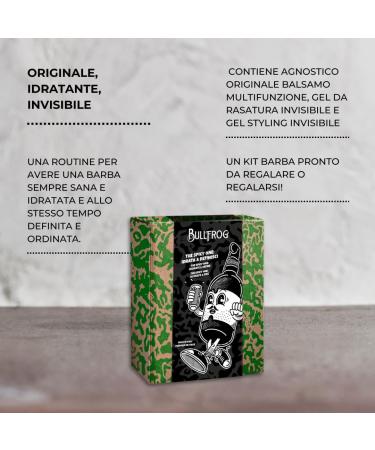  Bullfrog Bullfrog - Kit The Spicy One Hydrate and Define 3 in 1 Limited Edition Agnostic Spiced Multifunction Balm 100ml Invisible Shaving Gel 100ml and Invisible Styling Gel 50ml - Buy Online on GoSupps.com