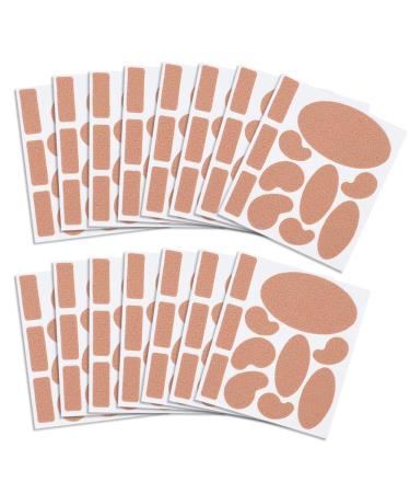 165Pcs(15 Sheets) Moleskin Tape Flannel Adhesive Pads Heel Stickers Avoid Super Skin Blister  Moleskin Tape Anti-wear Heels Stickers Pre-Cut Moleskin Very Easy to Paste  11 Shapes Skin Color
