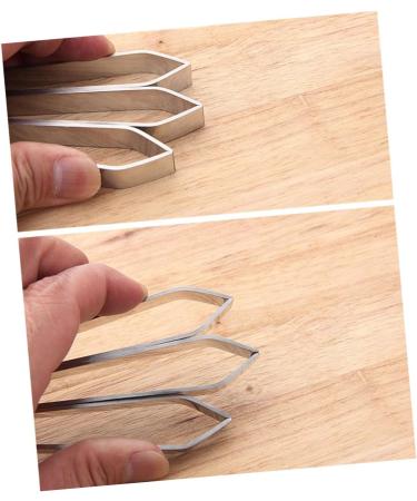 FRCOLOR Stainless Steel Food Tweezers - 3PC Set for Hair & Bone Removal | Precision Sloping Tweezers | 11x2.3cm | International Shipping Available - Buy Online on GoSupps.com