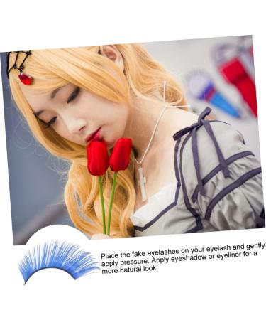 Abaodam 2 Pairs Blue Long Eyelashes Reusable Eyes Lashes Halloween Cosplay Eyelashes Exaggerative Fake Eyelashes False Eyelashes Party Eyelashes Girl Clothes Paper Cut Miss Manual - Buy Online on GoSupps.com