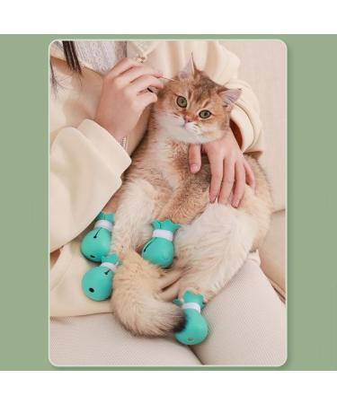 Premium 4-Pack Anti-Scratch Silicone Cat Boots | Adjustable Paw Protection for Bathing & Grooming | Rosa Cat Paw Cover Type 1 - Buy Online on GoSupps.com