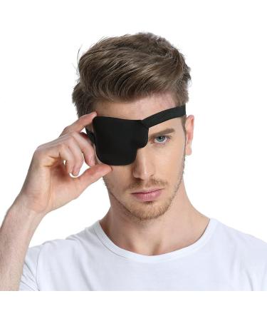 2 Pieces Single Eye Mask Eye Patch Strabismus Adjustable Eye Patches 3D Lazy Eye Mask Black Eye Right Eye - Buy Online on GoSupps.com