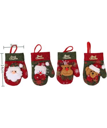 FELTECHELECTR 4 pcs Bag Holder Bear Christmas Bags Gloves Decoration Little Cutlery Cutter Candy and Forks 14X9cm As Shown - Buy Online on GoSupps.com