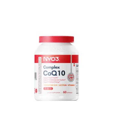 CoQ10 200mg with Lecithin and Vitamins E Ultra High Absorption Antioxidant for Heart Health & Energy Production High Coenzyme Q10 Content Gluten Free Non-GMO 60 Days Supply 60 count(200mg)