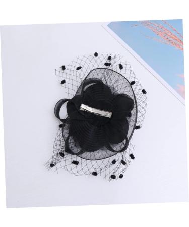 FRCOLOR Girl Hair Clips flower fascinators hat wedding fascinators headpiece wedding hat hair Accessory occasion hats mesh pillbox hair clip Wedding Party Mesh Hair black Miss charm - Buy Online on GoSupps.com