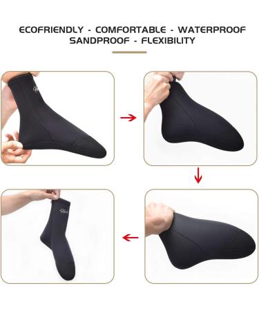 Hevto Diving Fins Socks 3/5mm Neoprene GBS | Sand Proof Beach Swim Socks | XS-3mm - Buy Online on GoSupps.com