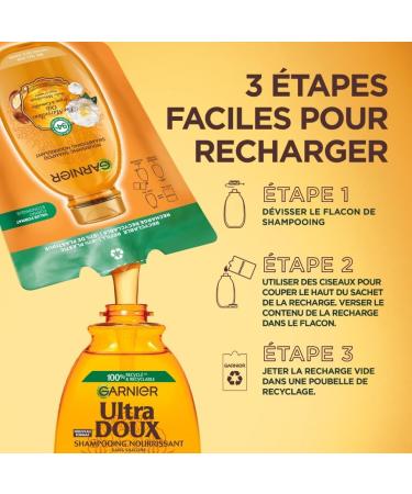 Garnier Ultra Doux - Shampooing Nourrissant - Enrichi en Huile d'Argan & Cam lia - Pour Cheveux Secs Tr s Secs et Ternes - Huiles Merveilleuses - 400 ml Shampooing - 400ml - Buy Online on GoSupps.com