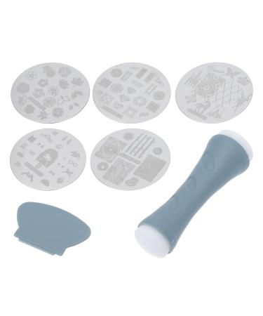 Uonlytech Nail Art Stamp Kit | Christmas Nail Plates & Clear Stampers | Stainless Steel 9x2.6cm | Assorted Colors for Manicure Decor - Buy Online on GoSupps.com