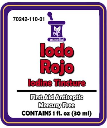 Iodine Tincture Red 1 Oz - First Aid Antiseptic Iodo Rojo - Buy Online on GoSupps.com