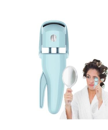 Gdnhovfnxe Heated Eyelash Curler 230mah Battery Intelligent Heating Eyelash Curler Rechargeable Handheld Eyelash Heated Curler Eyelashes Makeup for Instant Precise Control Blue