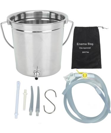 Buy NATUDECO Enema Bucket - 1.3L Capacity Reusable with Long Silicone Hose - Intestinal Cleaning Tool for Home Health Care - Buy Online on GoSupps.com
