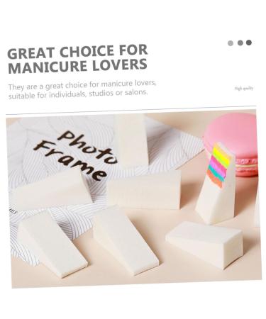 FOMIYES 20pcs Nail Sponge - Professional Makeup & Nail Art Transfer Wedges | French Nail Tool & Stamping Sponge for Perfect Manicures | White Cosmetic Supplies - Buy Online on GoSupps.com