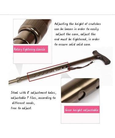 Crutch Walking Aluminum Alloy Travel Crutches Elderly Man Retractable Walking Stick Elderly Crutches Walking Aid Walker Elegant - Buy Online on GoSupps.com
