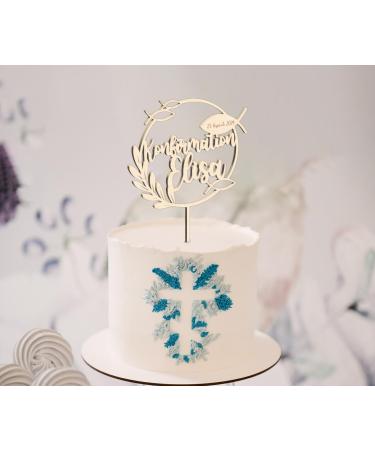 Personalized Alsino Cake Topper for Communion & Confirmation | Custom Name & Date | Birch Multiplex - Buy Online on GoSupps.com