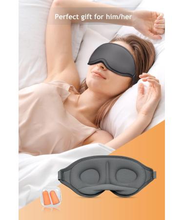 Soft and Comfortable 3D Blackout Sleep Eye Mask for Travel and Meditation - Grey - Buy Online on GoSupps.com