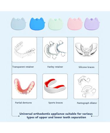 Rufuz Silicone Prosthesis Box - Orthodontic Braces Holder with Ventilation Holes | Purple False Dental Protective Cover & Data Cable Storage - Buy Online on GoSupps.com