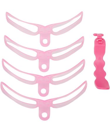 Handheld Eyebrow Stencil Kit 4 Shapes Eyebrow Stencil Portable Reusable ABS Material Convenient Washable for Beginners for Home - Buy Online on GoSupps.com