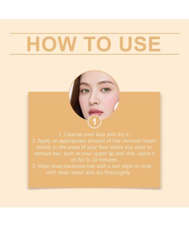  JASUBAI Pack of 6 facial hair removal creams - For sensitive skin on the upper lip and chin - Fast acting - Soothing cream with peach extract - Painless hair removal - Buy Online on GoSupps.com