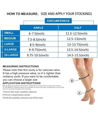 Buy Medical Compression Stockings for Men & Women 20-30 mmHg | Support for Varicose Veins & Circulation | Gradient Compression - Black XL - Buy Online on GoSupps.com