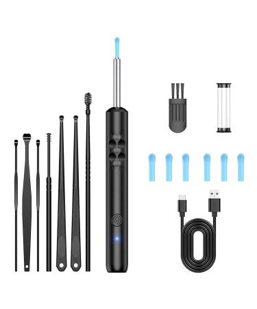 Ear Wax Removal Smart Visual Ear Cleaner with Otoscope 1296P HD Camera 6 LED Light Cleaning Earwax Remover Tool with Multi Replacement Tips Ear Cleaner B