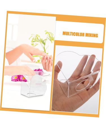 Ipetboom 2 Pi ces Palette de Nail Art Transparente Acrylique Forme C ur Plateau M lange Vernis Ongles Portable et Pratique avec Pr sentoir pour Accessoires Manucure et Salon Professionnel - Buy Online on GoSupps.com