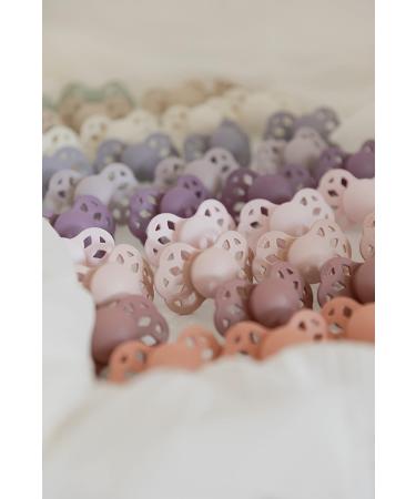 BIBS Pacifiers - Infinity Collection | Symmetrical Nipple | BPA-Free | Made in Denmark | Ivory/Blush | Set of 2 | Size 0-6 Months - Buy Online on GoSupps.com