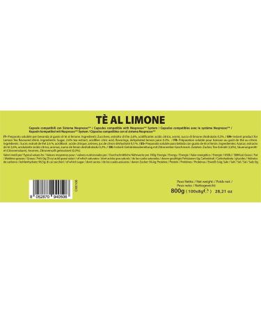 Espresso Note - Lemon Tea - Capsules Exclusively Compatible with NESPRESSO* Machine - 100 x 8 g - Buy Online on GoSupps.com