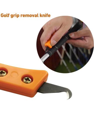 HEADLEY TOOLS Golf Grip Removal Hook Blade Utility Knife Set - 7 Hook Blades & 1 Handle - Regripping Golf Clubs - Orange - Buy Online on GoSupps.com